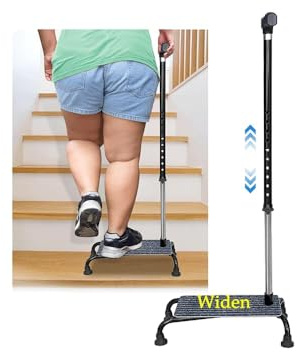Halbe Stufe Treppenlifts Hilfe Treppensteigen Stock Senioren Balance Walking Sticks 4 Zinken Quad Base Sitz Einstellbare Helfer Ältere Menschen