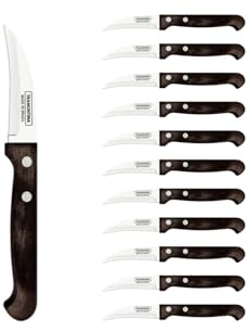 Tramontina - Couteau bec d'oiseau 8cm. Inox et technobois X 12