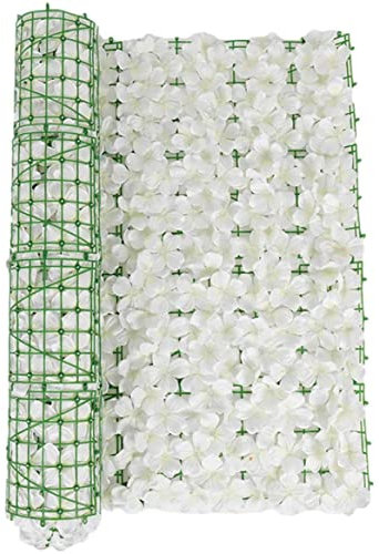 Blumenzaun NetArtificial Blumenzaun Gitterzaun Tafeln Gartenwand Privatsphäre Zaun weiß 50 x 100 cm