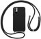 Vauki handyband für Xiaomi Redmi Note 10 5G/Poco M3 Pro Hülle, HandyHülle mit Band Stoßfest Silikon Schutzhülle mit Kordel zum Umhängen für Xiaomi Redmi Note 10 5G 6.5 Zoll, Schwarz