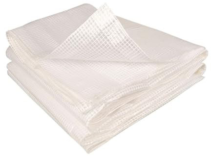 TERRE JARDIN - Bache pour Serre de Jardin, 3 x 2 x 2 m - Bache Serre Tunnel, Polyéthylène Renforcé 140 g/m², Blanche - Bâche Serre, Fenêtres Filet Moustiquaire - 6 m² - Blanc