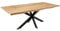 Riess Ambiente Massivholz Esstisch WILD Oak - 160cm - Natur schwarz - Eiche - Baumkante Sterngestell