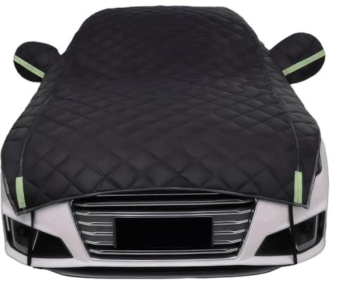 Halbgarage für Auto Winter für VW T-ROC Cabrio (2019-), Auto Abdeckplane Winter, Autoabdeckung Wasserdicht Atmungsaktiv, Staubdicht und Schneefest