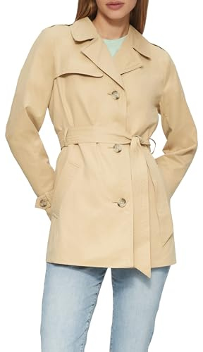 s.Oliver Damen Trench – Slim Fit, wasserabweisend, mit Gürtel