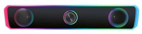gamings Speaker, Portable Wired Game Speaker, 12.6x2.4x2.1 Inches Convenient Compact Small Sound System for Laptop, Tablet, Phone, Computer with 3.5mm Audio Jack Connection