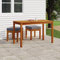 Eleganz 3-TLG. Garten-Essgruppe aus massivem Akazienholz mit Ölfinish - Langlebig & pflegeleicht - Perfekt für Terrasse & Garten