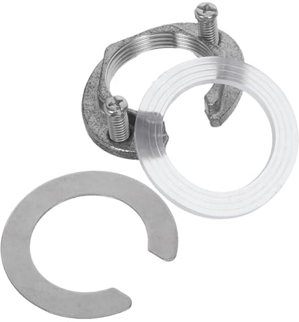 SAFIGLE Tuerca de Fijación de Grifo de Cobre Resistente de Montaje con Arandela y Tornillos para Lavabo y Fregadero Compatible con Grifos de Agua Fría y Caliente Cocina y Baño