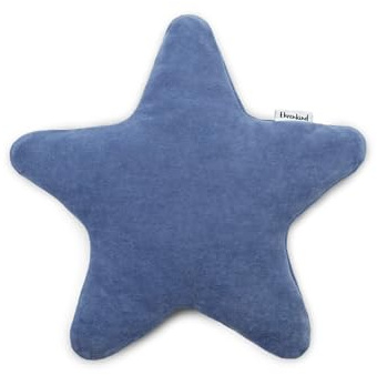 Ehrenkind® Wärmekissen Stern aus 100% Bio-Baumwolle Nickistoff | Kirschkernkissen für Babys & Kinder | Natürliches Wärme- & Kühlkissen mit herausnehmbarem Inlett | Sternform Jeansblau | Made in Europe