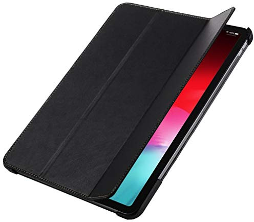 StilGut Couverture kompatibel mit iPad Pro 11 2022 2021 2020 (Generation 4,3,2) - Hülle iPad Pro 11 aus Leder - Ohne Smart Cover - Lederhülle, Case - Schwarz Nappa