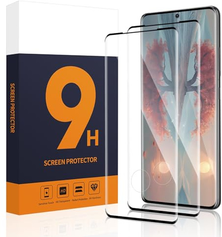 Carantee 2 Pièces Verre Trempé pour Samsung Galaxy S20, 9H Dureté Anti-rayures HD Vitre Protection, 3D Incurvé Couverture Complète Anti-salissures Protection écran pour Samsung Galaxy S20