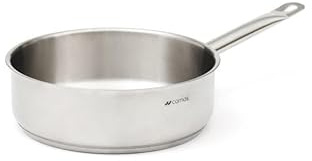 COMAS 12160 Niedriger Stieltopf ohne Deckel MAGNA EXPERT Edelstahl Ø 24 cm/Stielkasserolle/Gastro