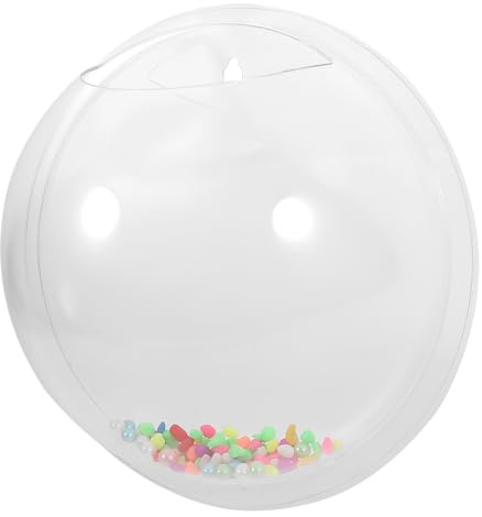 VALICLUD Hanging Acrylic Fish Bowl Aquarium Tank 23cm Diameter round Design for Plants and Fish Space Saving Wall Mounted Tank for Home Decor