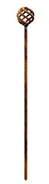 Metal Sphere Garden Stake - Designed to rust - Decorative Garden Stakes (Large - Pack of 2)