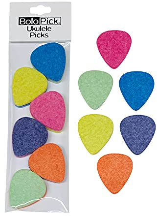 BoloPick Felt Ukulele Picks, 12 Piece Pack, Multi Colors | Bolopick Original Recipe Felt Picks, For Ukulele, Guitar, Bass, Autoharp, and Banjo