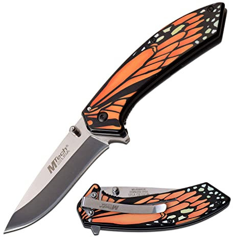 MTech USA - Klappmesser - MT-A1005OR - Gesamtlänge: 19 cm, Klingenlänge: 8,2 cm 3Cr13 Rostfreier Stahl