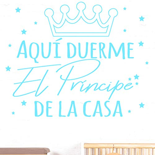 Docliick® Wandaufkleber für Kinderzimmer „AQUII DUERME DER PRINZIPE DER CASA“ Docliick DC-18020