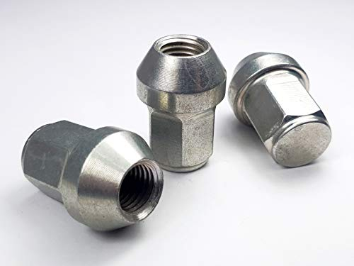 levando 24 Stück Radmutter M12x1,25 33mm Schaftlänge Kegel 60° SW21 Radnüsse-Set mit 24x Radnuss geschlossen, Mutter geeignet für Alufelgen & Stahlfelgen (Reifenwechsel), Farbe Silber