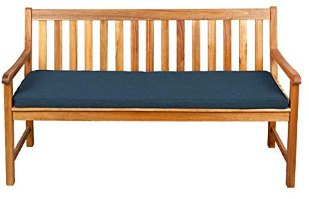 Gutekissen® Sitzkissen für Bank, Gartenschaukeln, Sitz, glatt. FK5 (120x40x5, Navy blau)