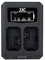JJC USB Dual Battery Charger for Sony NEX, Alpha A6500 A6400 A6300 A6000 etc. Cameras Replaces Sony NP-FW50 [See Description for More Compatibility Cameras]