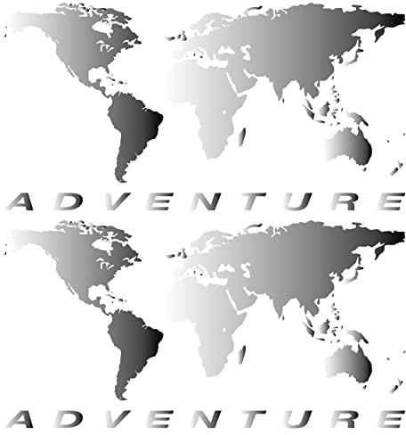 Custom Vinyl Pack 2 Pegatinas Globo para BMW R 1200 1150 1100 GS Adventure Cofre R GS ADV (Plata)