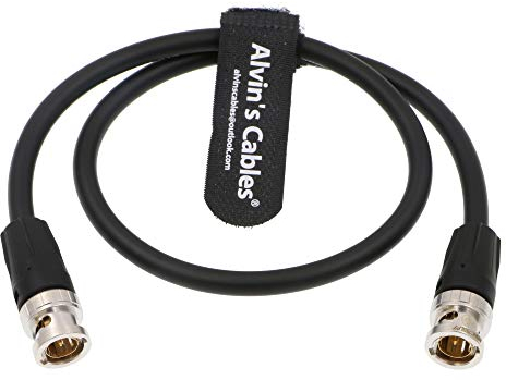 Alvin's Cables 12G SDI Kabel BNC Stecker auf Stecker Koaxial Kabel für 4K Videokamera 50CM Schwarz