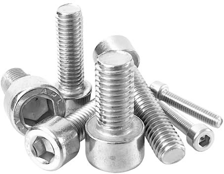 25 Stück Zylinderschrauben/Zylinderkopfschrauben (Vollgewinde) mit Innensechskant DIN 912 V2A Edelstahl M2,5/M3/M4/M5/M6/M8 // EHK-Verbindungstechnik (M4x12)