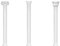 Säule | rund | glatt | vorgrundierte Oberfläche | stoßfest | Klassisch | Barock | Dekosäule | Stuck | weiß | PU | N3218F Set 3 | 180 mm