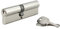 THIRARD Cylindre de Serrure Profilé STD 45x55mm - Système de Sécurité Double Entrée Laiton Finition Nickel - Usage Porte d'Entrée - Fabriqué en France - Livré avec 3 Clés Crantées