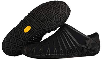 Vibram FUROSHIKI Kids- Rutschfester Barfußschuh/Wickelschuh für Kinder, Color:Black, Size:33-34 EU