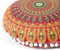 Popular Handicrafts Großer Hippie-Mandala-Bodenkissenbezug – Kissenbezug – Pouf-Bezug rund Bohemian Yoga Decor Bodenkissenhülle – 55,9 cm rot