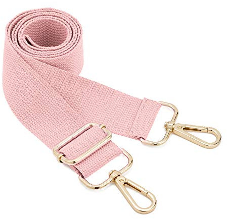 Ampie borse a tracolla,regolabile sostituzione borsa cinghia tela borsa cinghie tracolla borsa tracolla cintura mutevole per borsa Crossbody (oro-rosa)