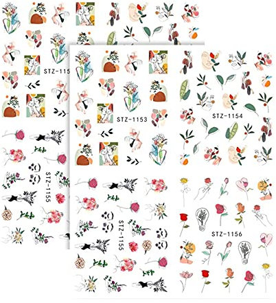 JOYISURE 2 Sheets Nail Art Stickers,Halloween Nail Foil Transfer Sticker,Transfer Decals Manicure Decoration Kit for Women Girls Gel Nails Art Design（#05）