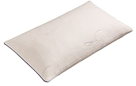 Werkmeister Cuddly Classic Kopfkissen mit Latexflocken anschmiegsam kuschelig 70 x 40 cm - Oberbezug waschbar mit Reißverschluss, Weiß