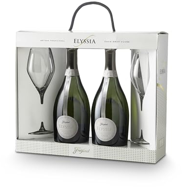 Freixenet Estuche Elyssia Gran Cuvée (2 botellas + 2 copas) - Cava Brut