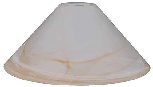 Schusterschirm weiß amber Vestaschirm Ø 300mm Lampenglas Ersatzglas Schusterglas E27