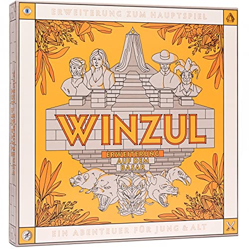 WINZUL - KARTENERWEITERUNG - AUF DEM BASAR - 4 Neue Charaktere - 1 Neuer Händler - 1 Neuer Edelstein - 9 Neue Gegner - 44 Neue Ereigniskarten