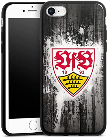 Slim Case extra dünn kompatibel mit Apple iPhone 7 Silikon Handyhülle schwarz Hülle VfB Stuttgart Offizielles Lizenzprodukt Bundesliga