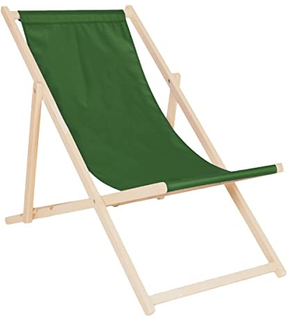 Systafex Premium Relaxliege Liegestuhl Strandstuhl Gartenliege Klappliegestuhl Sonnenliege klappbar (grün)