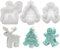 Pomurom 3 Silikonformen Weihnachten Silicon Mold Resin, Silikonform Weihnachtsbaum Lebkuchenmann Hirsch Epoxidharz Gipsguss Weihnachtsduftkerze Klein, Silikonformen Für Beton Epoxidharz Kerzen Gießen