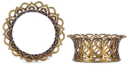 ERKUOO 2PCS Jauges d’oreille Double Évasé Tunnel d’oreille Creux Pattern Plug Piercing Expander Chair Boucle d’oreille Châssis Lobe Piercing Bijoux 6mm-25mm