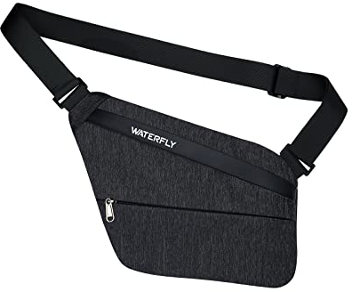 Waterfly Sling Bag Shoulder Chest Bag Lightweight Cross Body Bags for Men (Black-small)