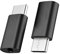 EasyULT 2 Pack Adaptador de Auriculares USB C a Conector de 3,5 mm, Adaptador Auriculares Micrófono Tipo C Compatible con Huawei, Xiaomi, Vivo (Negro)