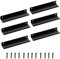 Quixotical 6 Piezas Tirador de Armario 150 mm, Tiradores de Cajón Ocultos de Aluminio Negro con 12 Tornillos, para Cocina, Dormitorio y Muebles