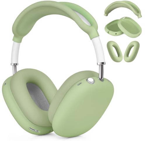 VISOOM Case for Airpods Max Headphones, Soft Silicone Protective Cover for Apple Airpod Max Accessories Cases(Catus Green)