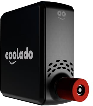 Coolado tPump XS - Kleinster Kabelloser Mini-Kompressor mit Manometer | Kompakte Reifenpumpe mit Direktem Ventilanschluss | Für Fahrrad-, Auto- und Motorradreifen | Ideal für Radsportler