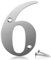 Bwintech 1 Pcs 75mm Height (3 Inch) Chrome Bolted Door Number 6 Stainless Steel 304 House Number, Suitable For Front,Wooden, Composite,UPVC Door