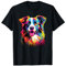 Wasserfarben Farbenfroher Border Collie Hunde T-Shirt
