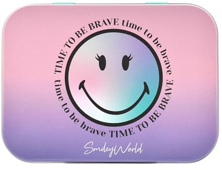 Smiley world Kinderpflaster Lizensiertes Produkt - Metall-Box - 24 Pflaster - Schönes Design Pflaster Aufbewahrungsbox für Kinder - Geeignet für Rucksack - Handtasche