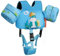 MoKo Kinder Schwimmflügel, Cartoon Schwimmweste mit Schultergurt Schwimmtraining Jacke Schwimmende Badeanzug Schwimm Zubehör mit Doppel Schnalle für 13-30 lbs Jungen Mädchen, S, Blau & Dinaosaurier