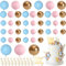 MIAHART Décoration de gâteau à thème bohème (bleu clair, or, rose clair)